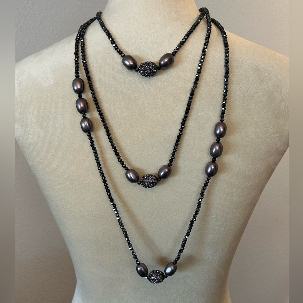 Heidi Daus Iridescent Lavender Bead Necklace